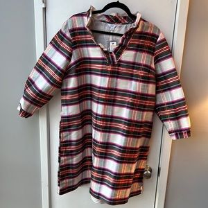 Crown and ivory plaid dress perfect for holidays or Christmas